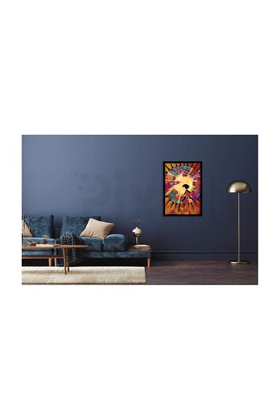 pixartsanat Colorful Houses and Girl Pixart Art Diamond Mosaic Painting Diamond Turkey 40*55