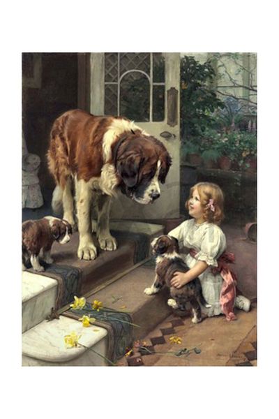 pixartsanat Little Girl And Her Dogs Pixart Art Diamond Mosaic Painting Diamond Turkey 41*46