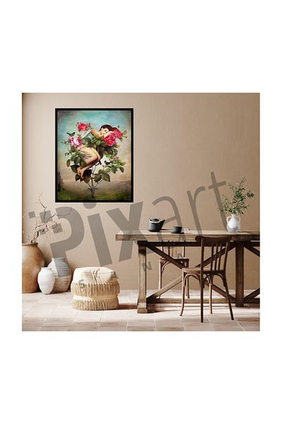 pixartsanat Birth Through the Roses Pixart Art Diamond Mosaic Painting Diamond Turkey 60*76