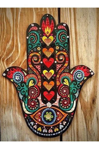 pixartsanat Fatma Mother's Hand 46X61 Pixart Art Diamond Mosaic Painting Diamond Turkey