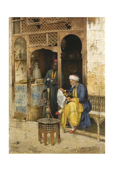 pixartsanat Arthur Von Ferraris Cafe Cairo Pixart Art Diamond Mosaic Painting Diamond Turkey 40*60