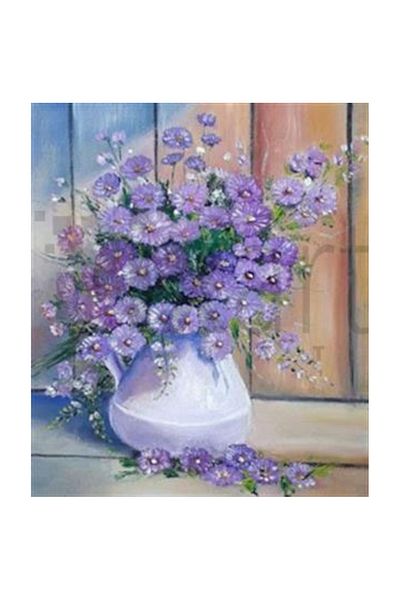 pixartsanat Purple Wild Flowers Pixart Art Diamond Mosaic Painting Diamond Turkey 66*78