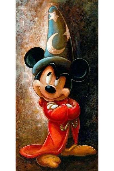 pixartsanat Red Caped Mickey M. 30x60 PixArt Art Diamond Mosaic Painting Diamond Turkey