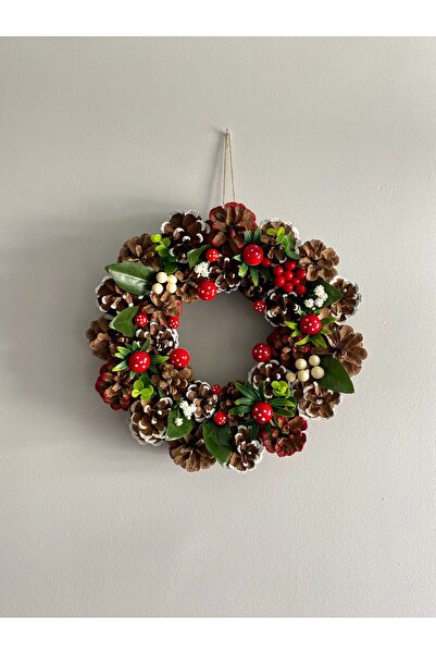 Beykan HANDMADE 30x30 KOZALAK MANTARLI KAPI SÜSÜ ÇELENGİ YILBAŞI AKSESUAR GICI