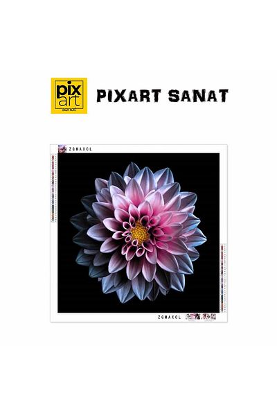 pixartsanat Transitional Flower 50x50 PixArt Art Diamond Mosaic Painting Diamond Turkey