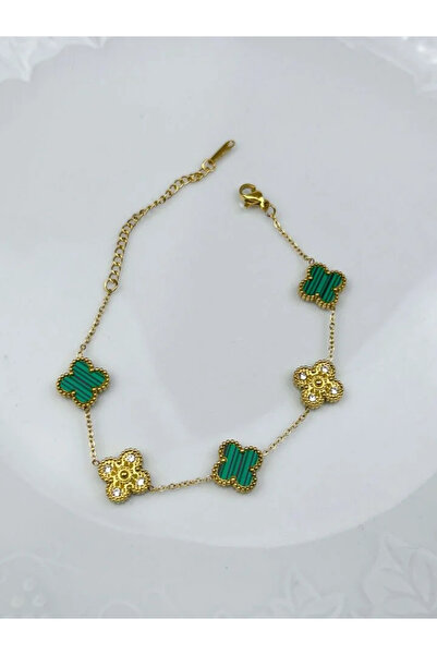 ANGELSS JEWELLERY Green Bracelet with Zircon Stones (Green Model Bracelet wit...