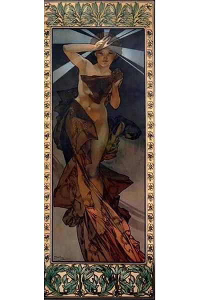 pixartsanat Alphonse Mucha Morning Star 25x60 PixArt Art Diamond Mosaic Painting Diamond Turkey