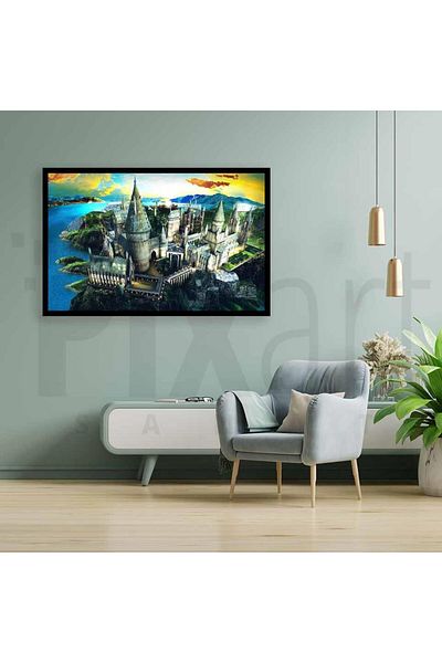 pixartsanat Harry Potter Castle 30*40 PixArt Art Diamond Mosaic Painting Diamond Turkey