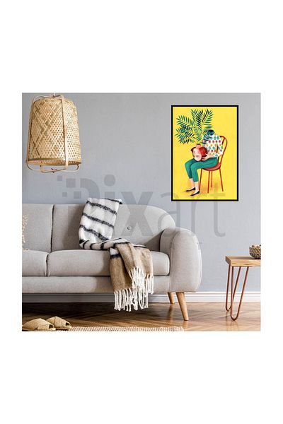 pixartsanat In My Head Flower Pot Pixart Art Diamond Mosaic Painting Diamond Türkiye 40*60