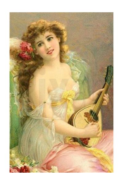 pixartsanat Woman Playing An Instrument Pixart Art Diamond Mosaic Painting Diamond Turkey 40*60