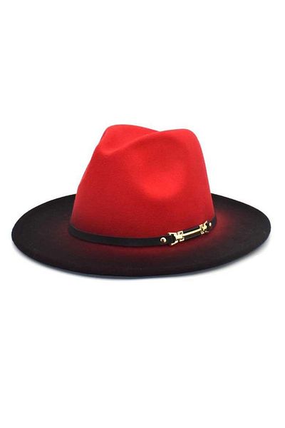 MARBERRY Red Accessory Detailed Fedora Hat