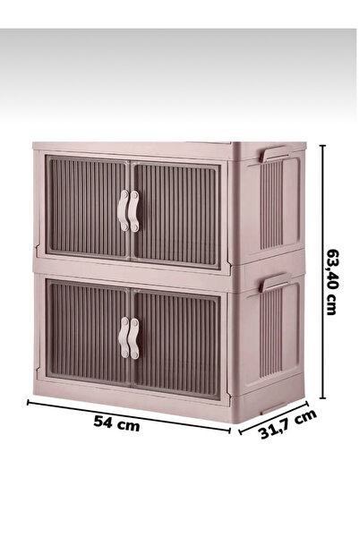 MCK Plus 2 Katlı Çok Amaçlı Portatif İstiflenebilir Organizer Dolap - Saklama...