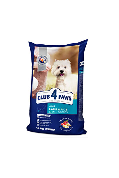 Club4Paws Hrana pentru caini adulti de rase mici, carne de miel premium, cu orez, 14 kg 543133