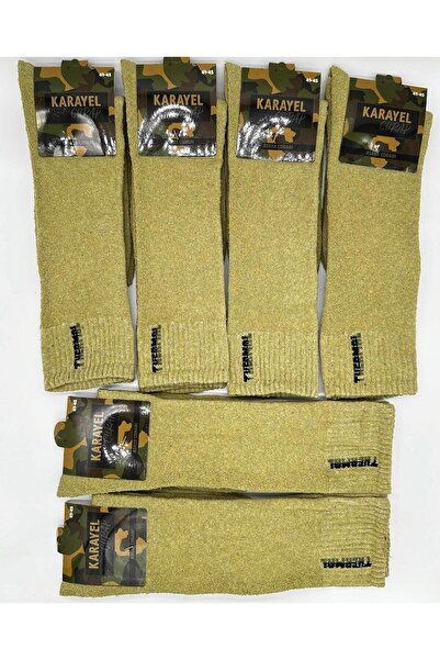 HANKARAYEL Kışlık Termal Havlu Asker Polis ve Motorcu Çorabı 6'Çift