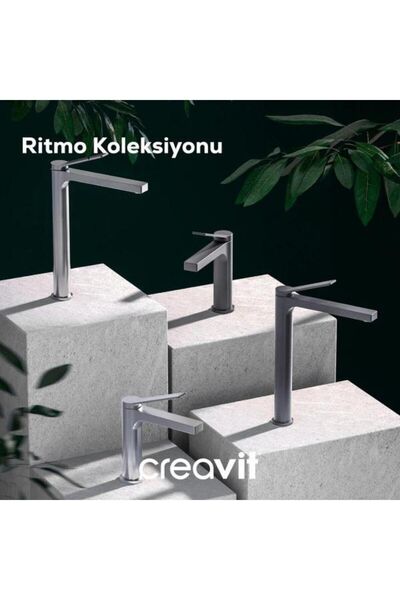 Creavit Ritmo Mutfak Armatürü - Metalik Gri