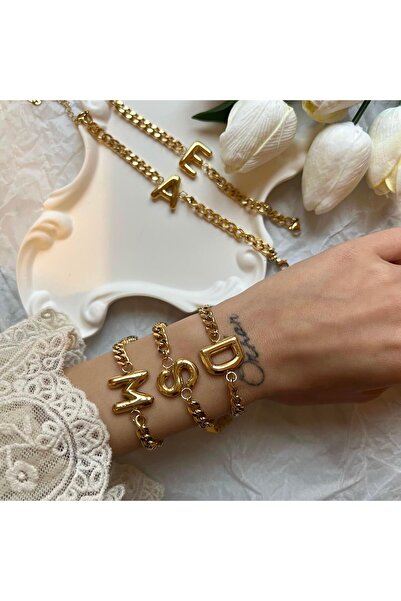 Alice İsstanbul Çelik Balon Harf Bileklik