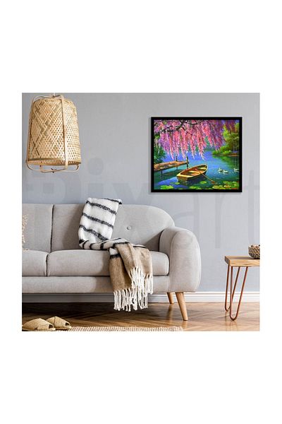 pixartsanat Hidden Lake Pixart Art Diamond Mosaic Painting Diamond Türkiye 58*51
