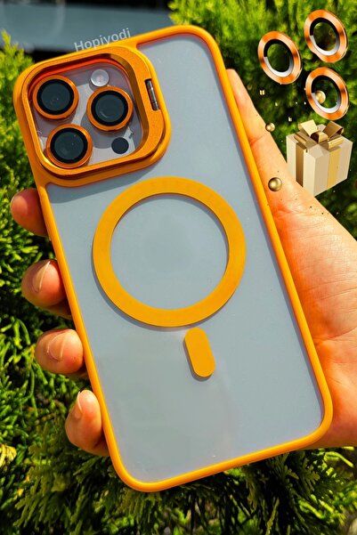 Lopard İphone 14 Pro Max Kılıf Magsafe Şarj Özellikli Standlı Magsafe Klon Le...