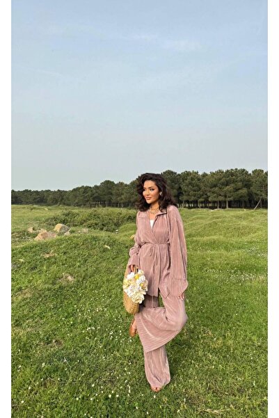 Ece Kahraman Piliseli Kısa Kimono Takım