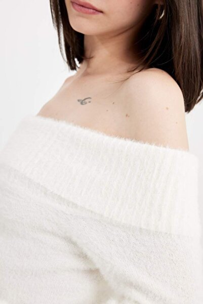 DeFacto Kadın Kazak C6301ax/er105 Ecru