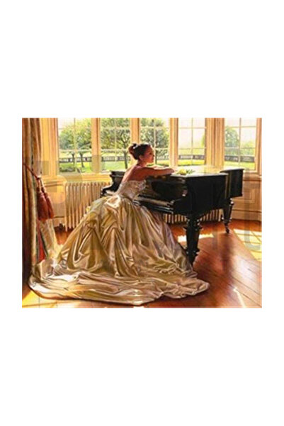 pixartsanat Piyanodaki Kız Pixart Sanat Elmas Mozaik Tablo Diamond Türkiye 39*50