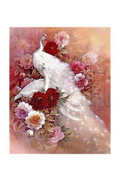 pixartsanat Flowers And Peacock Pixart Art Diamond Mosaic Painting Daimond Turkey 47*62