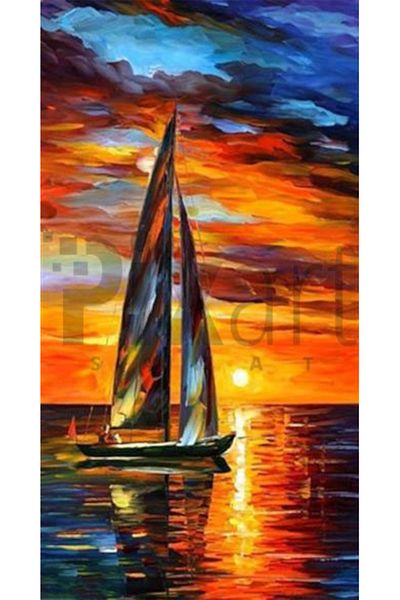 pixartsanat Leonid Afremov Lake Pixart Art Diamond Mosaic Painting Diamond Turkey 30*55