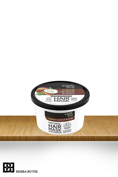 Organic Berba Butik: Shop Hindistan Cevizi & Shea Yağlı Saç Maskesi 250 ml Ka...