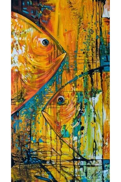 pixartsanat Secret Fishes Pixart Art Diamond Mosaic Painting Daimond Turkey 35*58