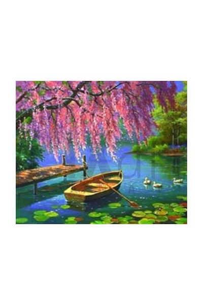 pixartsanat Hidden Lake Pixart Art Diamond Mosaic Painting Diamond Türkiye 58*51