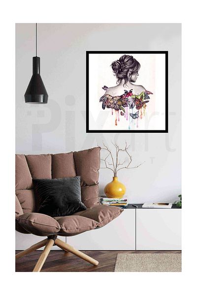 pixartsanat Butterflies on the Back Pixart Art Diamond Mosaic Painting Diamond Türkiye 50*50