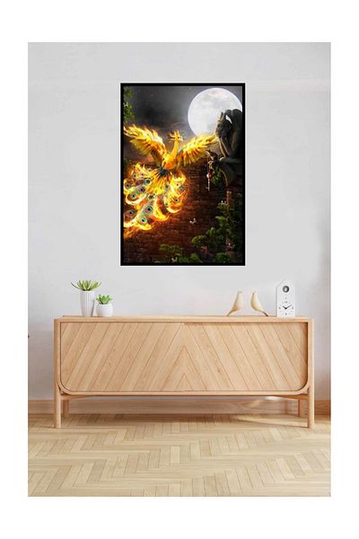 pixartsanat Full Moon And Phoenix Pixart Art Diamond Mosaic Painting Daimond Turkey 53*76