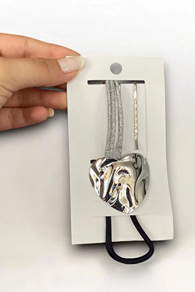 CAŞ DEKORASYON Set de catarame din cauciuc și catarame din sârmă de culoare argintie