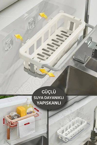 Tilbe Home 2 τεμάχια αυτοκόλλητο ντουλάπι οργάνωσης κουζίνας νιπτήρας μπάνιου κρεμαστή οργάνωση πιάτων Σετ πιάτων σαπουνιού