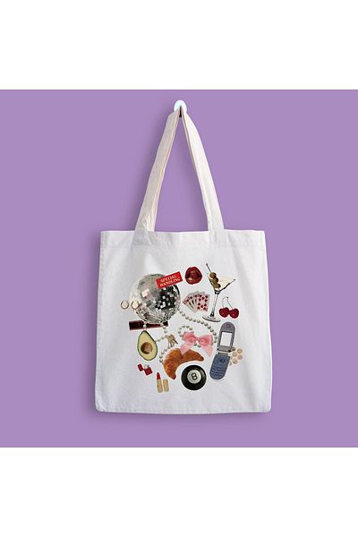 designedfy Aesthetic 3 Waterproof Printed Cloth Bag, Beach Bag