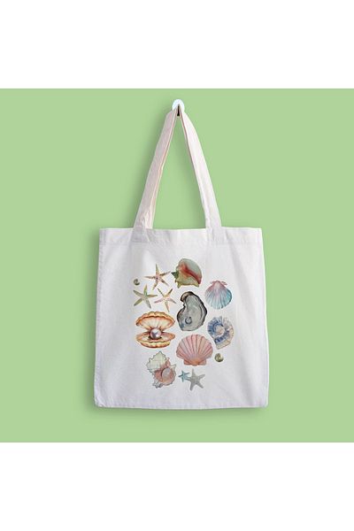 designedfy Aesthetic 4 Waterproof Printed Cloth Bag, Beach Bag