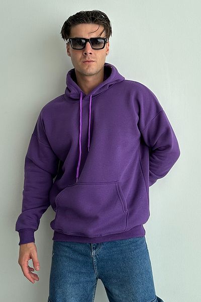 zunop Мъжки суитшърт с качулка Oversize