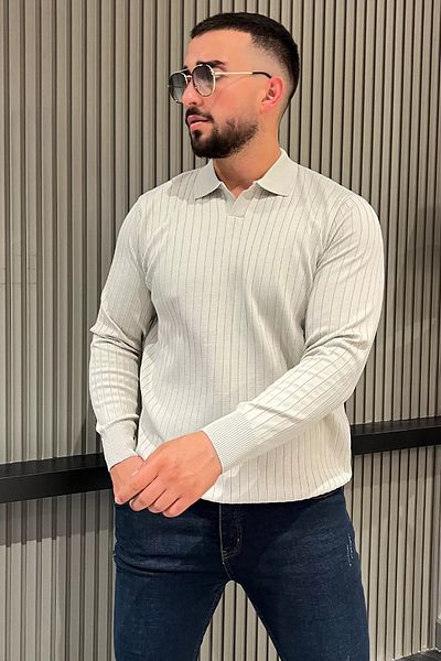 MİSHAR İTALİA Πλεκτό πουλόβερ Stone Ανδρικό Polo Neck
