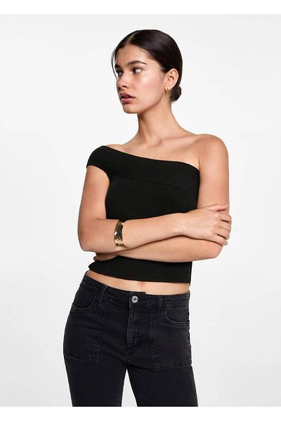 Mango Teen Απλό Ασύμμετρη Μπλούζα
