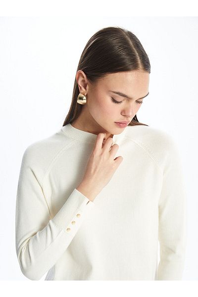 LC Waikiki Lw - Crew Neck Plain Long Sleeve Women's Knitwear Tunic