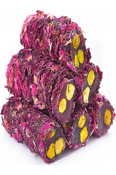 Dağcıoğlu Roving Turkish Delight with Pistachio and Rose Petals 250 Gr