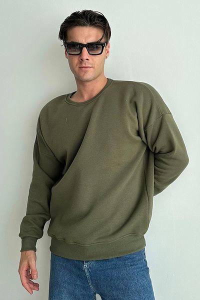 zunop Ανδρικό φούτερ με λαιμόκοψη Oversize