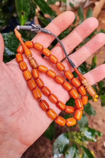 Vip Kehribar 8x12 mm Emine Reşvani Usta İşçilikli Kuka Kombinli Mişmişi Katal...