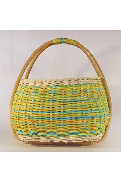 Mylamp Coș de picnic colorat din ratan -01