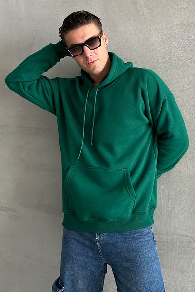 zunop Ανδρικό φούτερ με κουκούλα Oversize