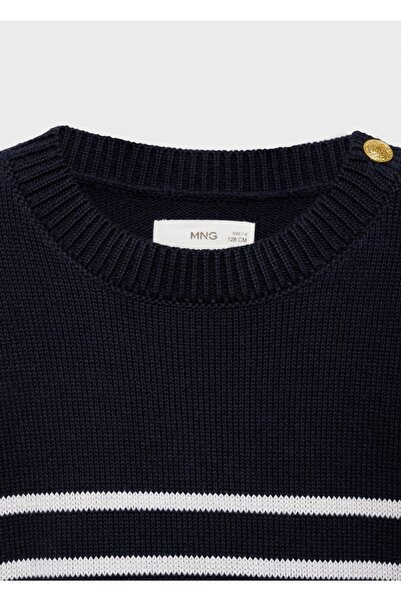 MANGO Kids Çizgili triko elbise