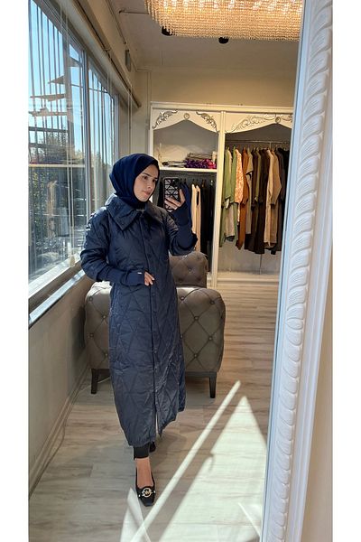 Invee Invee 6378 Navy Blue Coat