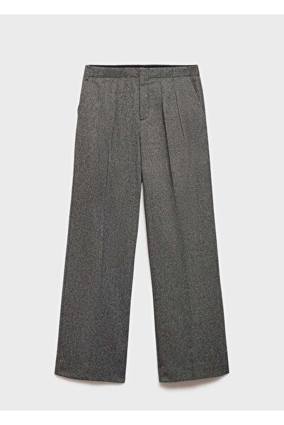 MANGO Woman Kırçıllı Pilili Pantolon