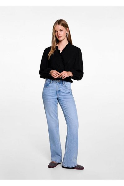 Mango Teen Μπλούζα Wrap Cut V-Neck