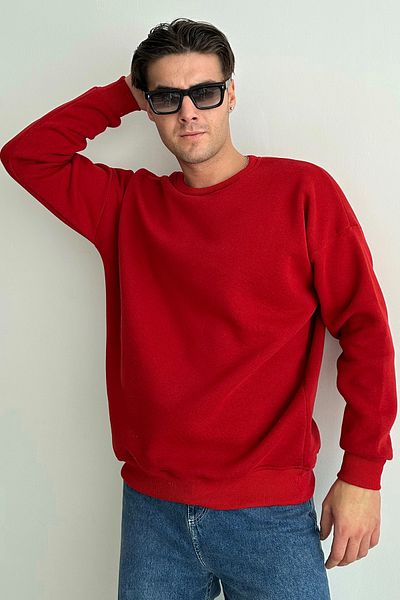 zunop Men's Crew Neck Oversize Sweatshirt